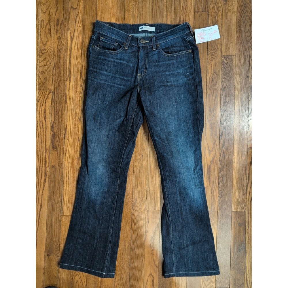 EUC Levis 515 Red Tab Womens Bootcut Jeans Dk Wash Mid Rise Stretch Denim‎ Sz 8